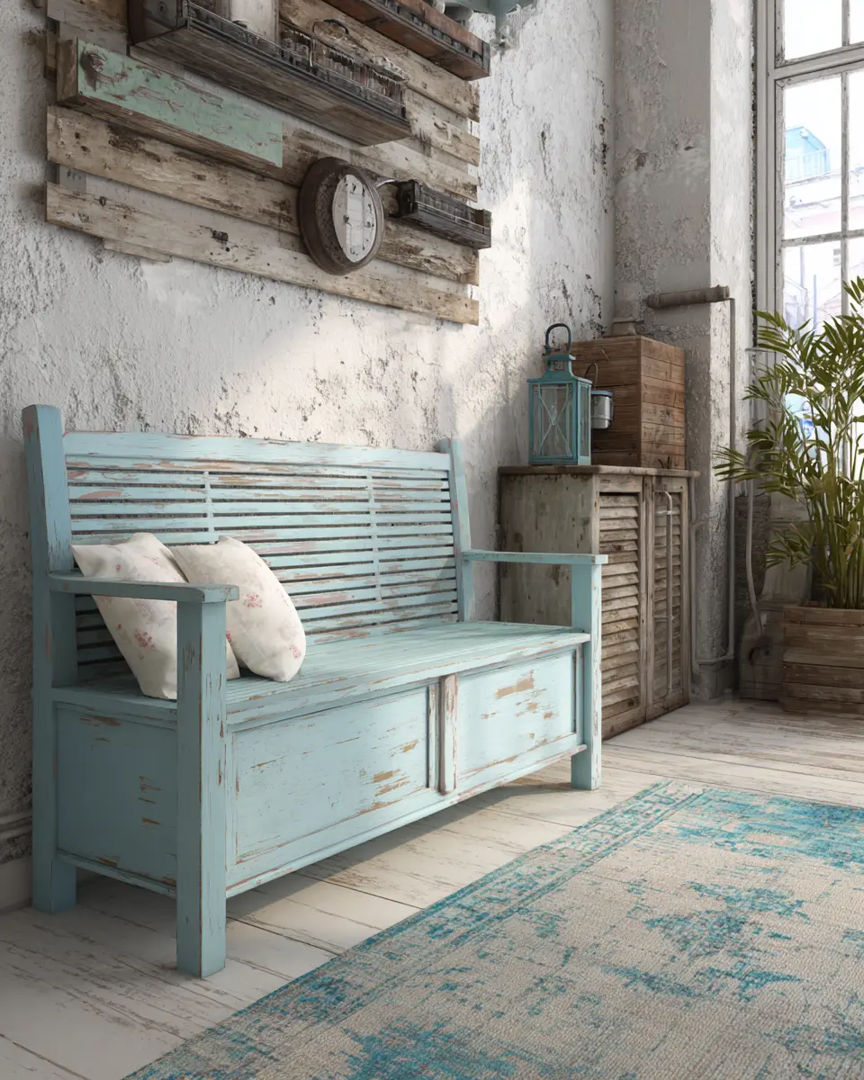 Sky Blue Eclectic Garage Decor Ideas