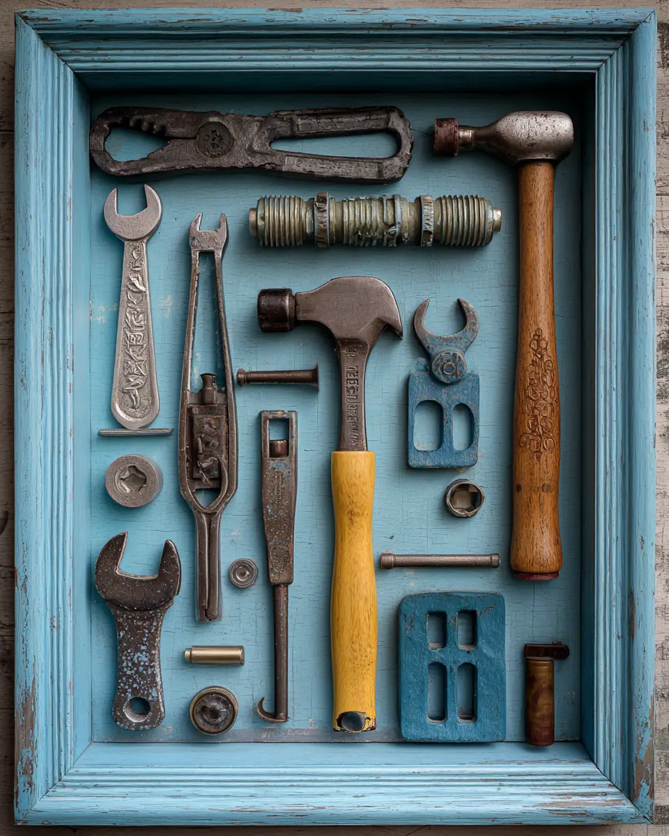 Sky Blue Eclectic Garage Decor Ideas