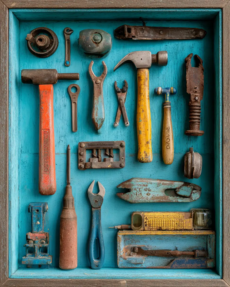 Sky Blue Eclectic Garage Decor Ideas