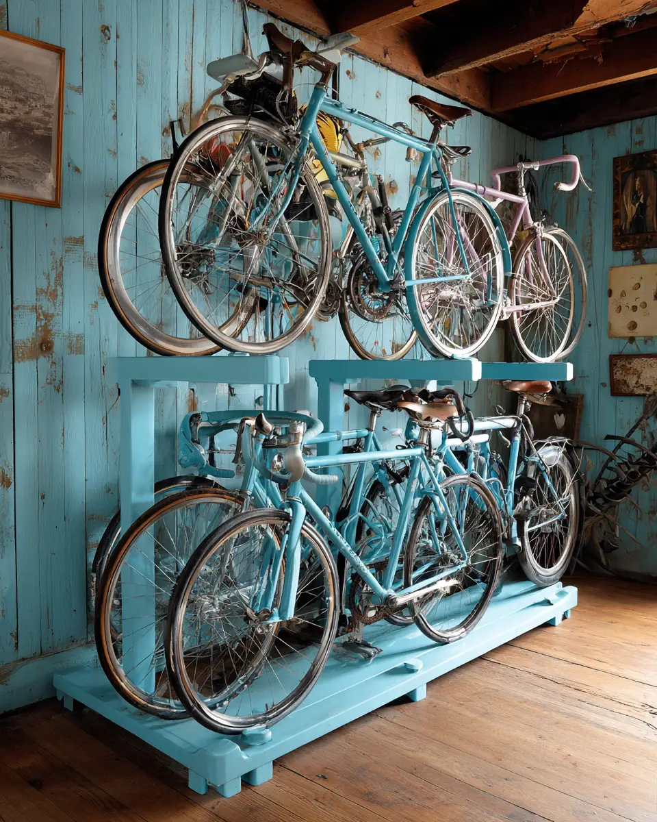 Sky Blue Eclectic Garage Decor Ideas