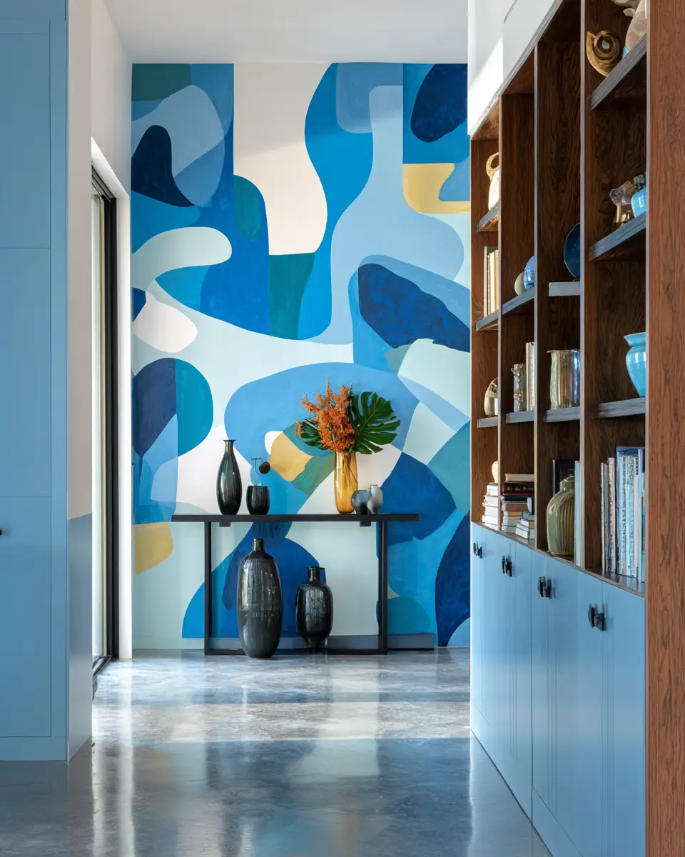 Sky Blue Eclectic Garage Decor Ideas