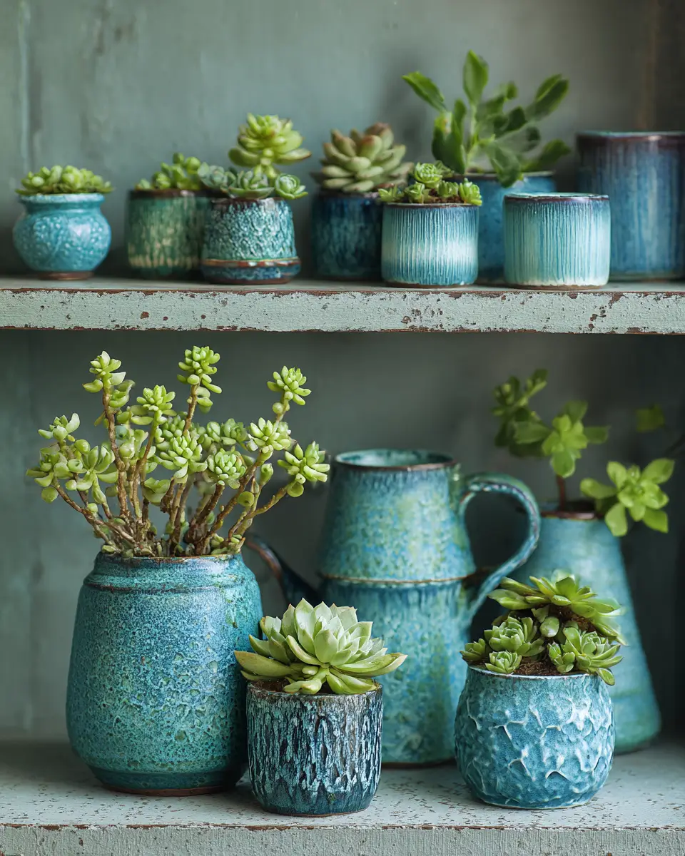 Sky Blue Eclectic Garage Decor Ideas