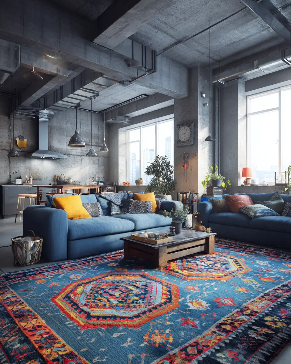 Sky Blue Eclectic Garage Decor Ideas