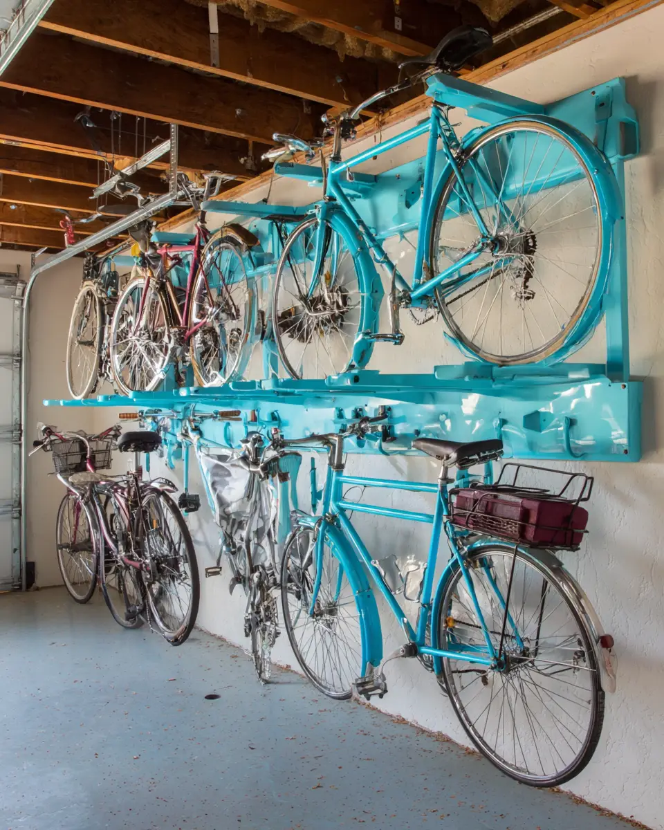 Sky Blue Eclectic Garage Decor Ideas