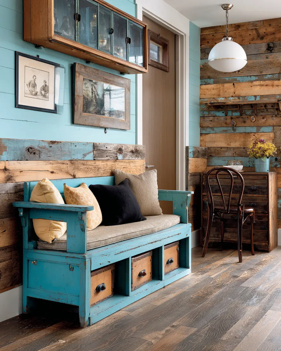 Sky Blue Eclectic Garage Decor Ideas