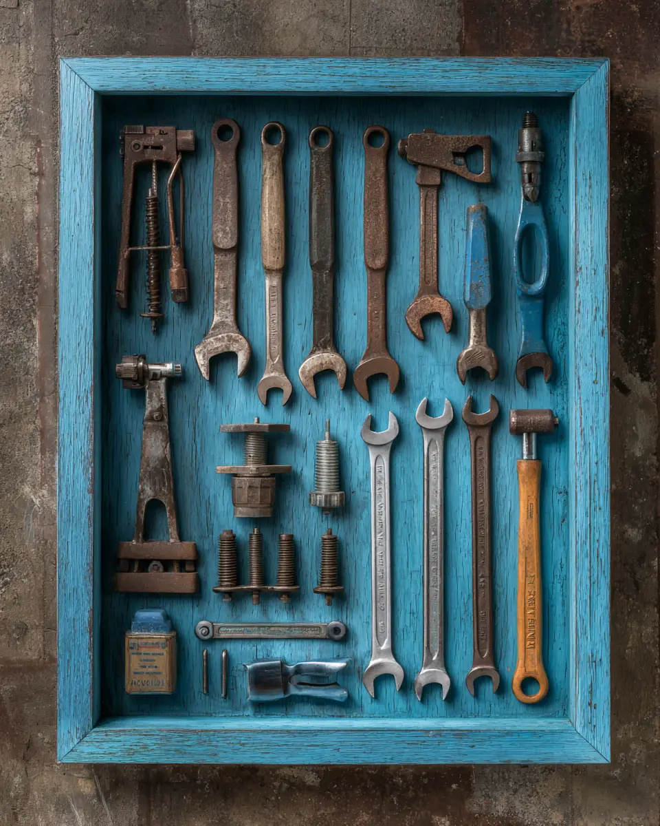 Sky Blue Eclectic Garage Decor Ideas