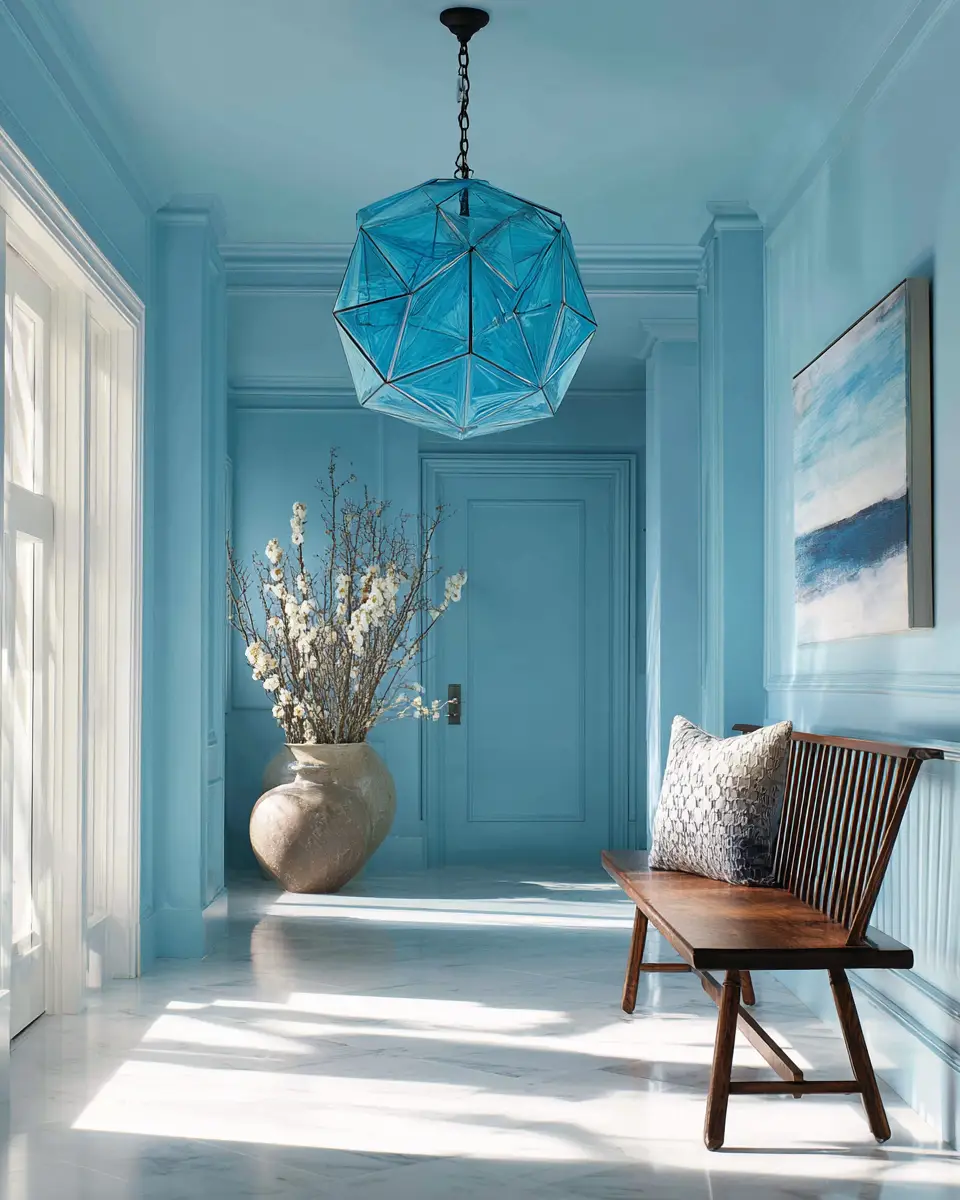 Sky Blue Modern Entryway Decor Ideas
