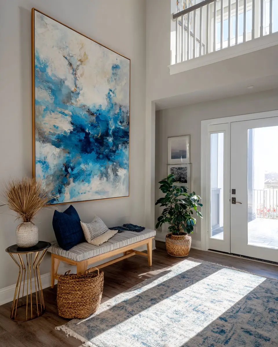 Sky Blue Modern Entryway Decor Ideas