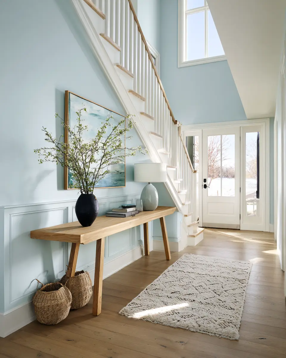 Sky Blue Modern Entryway Decor Ideas