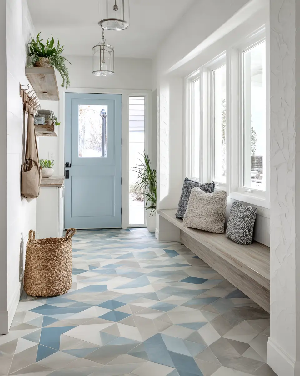 Sky Blue Modern Entryway Decor Ideas