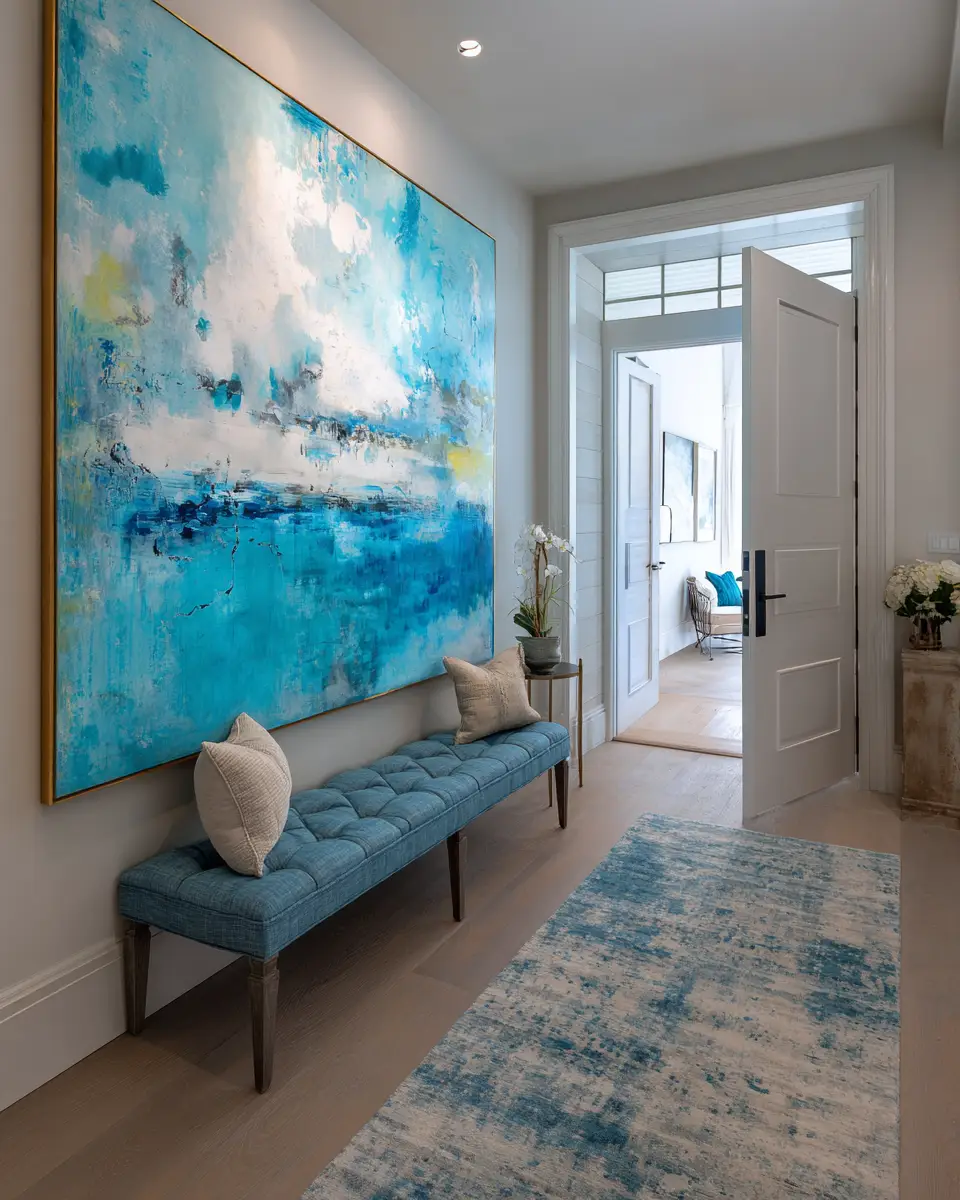 Sky Blue Modern Entryway Decor Ideas