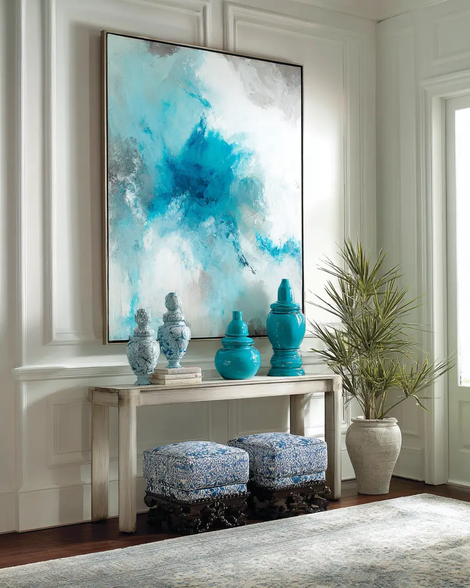 Sky Blue Modern Entryway Decor Ideas