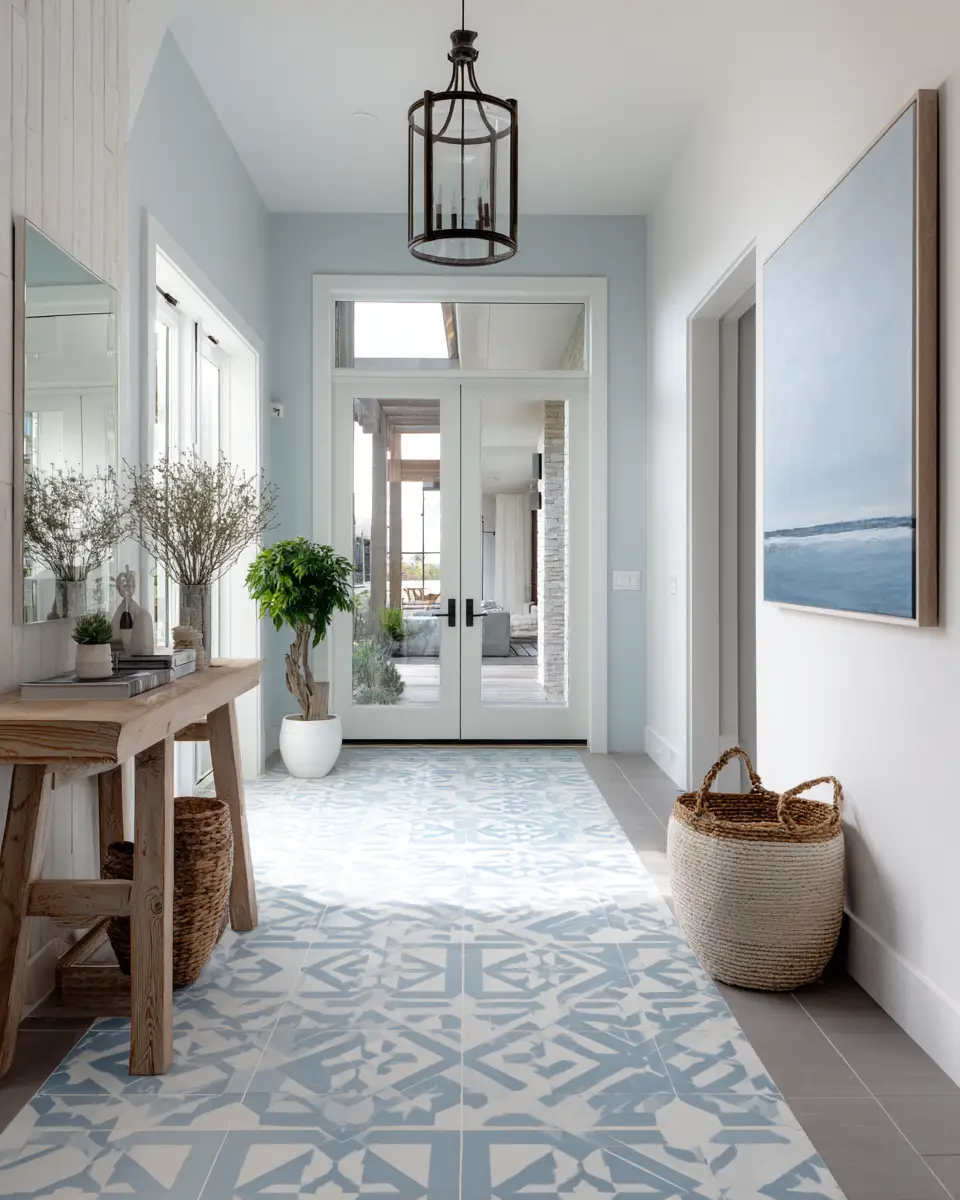 Sky Blue Modern Entryway Decor Ideas