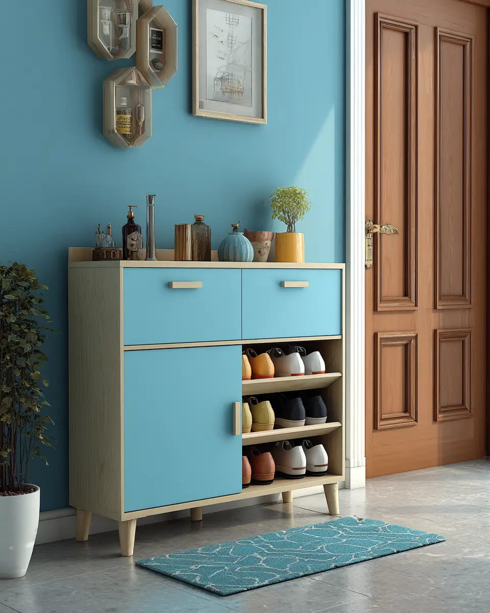 Sky Blue Modern Entryway Decor Ideas