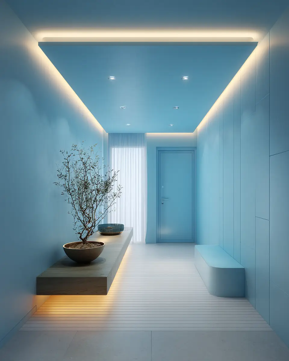 Sky Blue Modern Entryway Decor Ideas