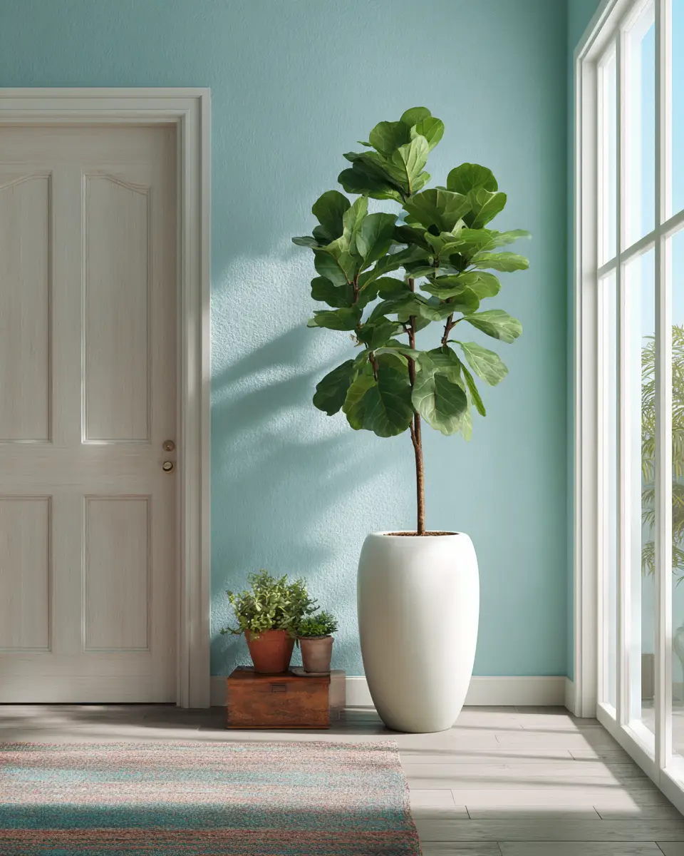 Sky Blue Modern Entryway Decor Ideas