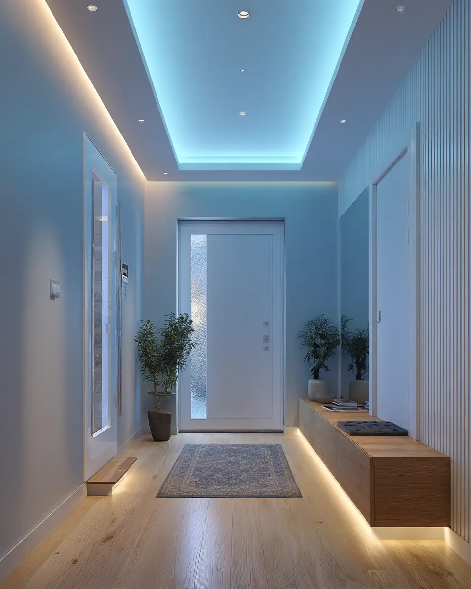 Sky Blue Modern Entryway Decor Ideas