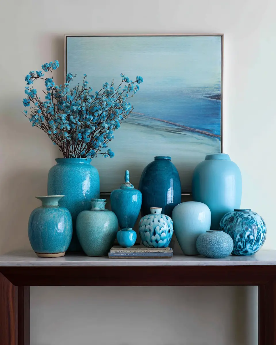 Sky Blue Modern Entryway Decor Ideas