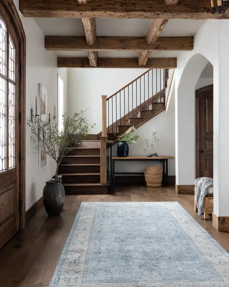 Sky Blue Rustic Entryway Decor Ideas - Featured