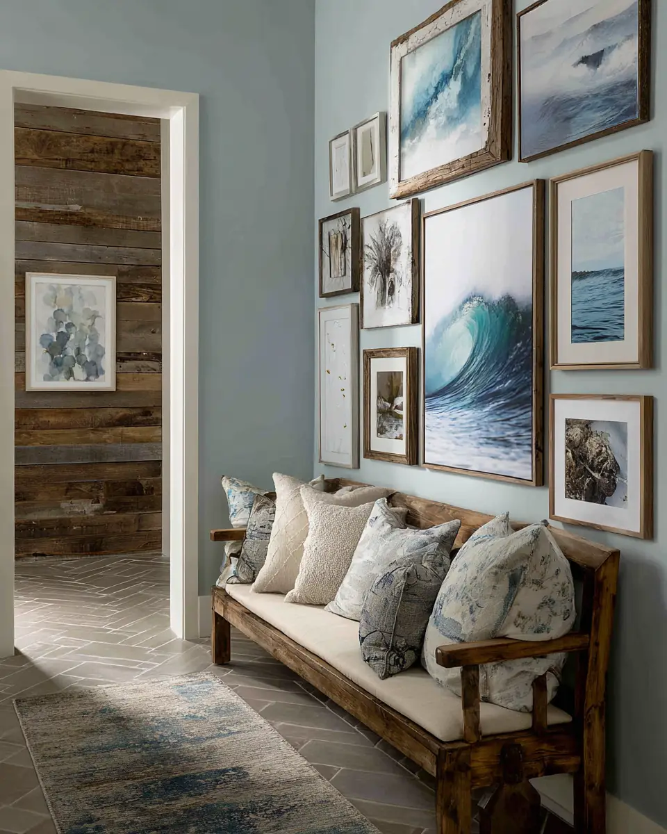 Sky Blue Rustic Entryway Decor Ideas
