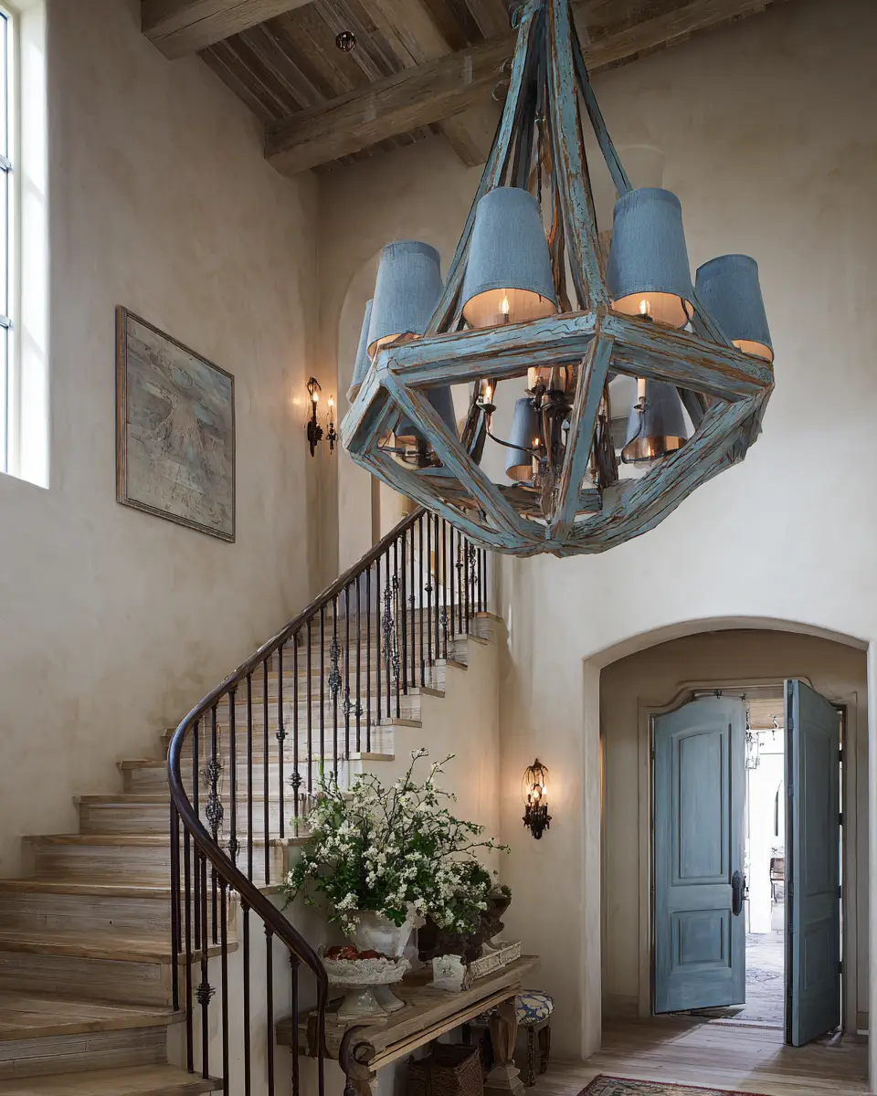 Sky Blue Rustic Entryway Decor Ideas