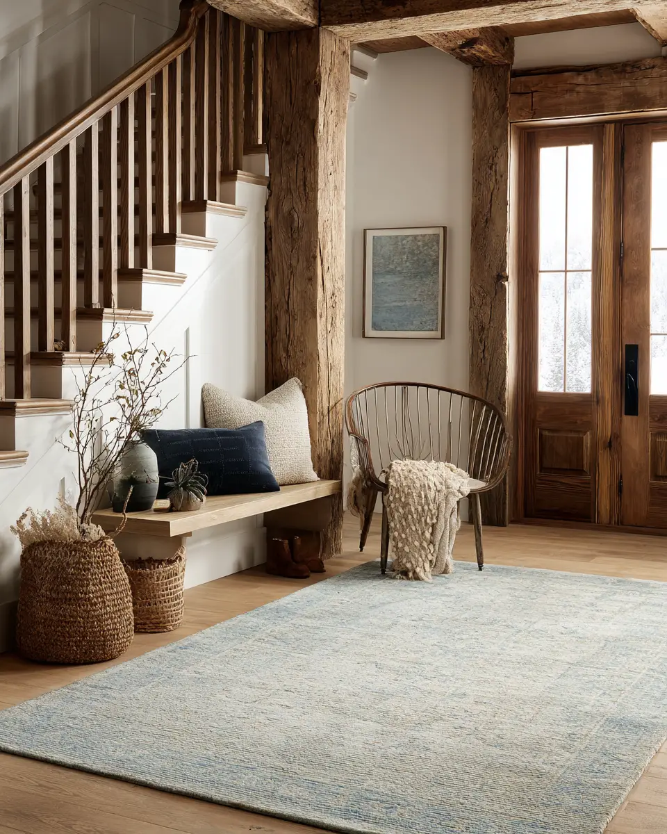 Sky Blue Rustic Entryway Decor Ideas