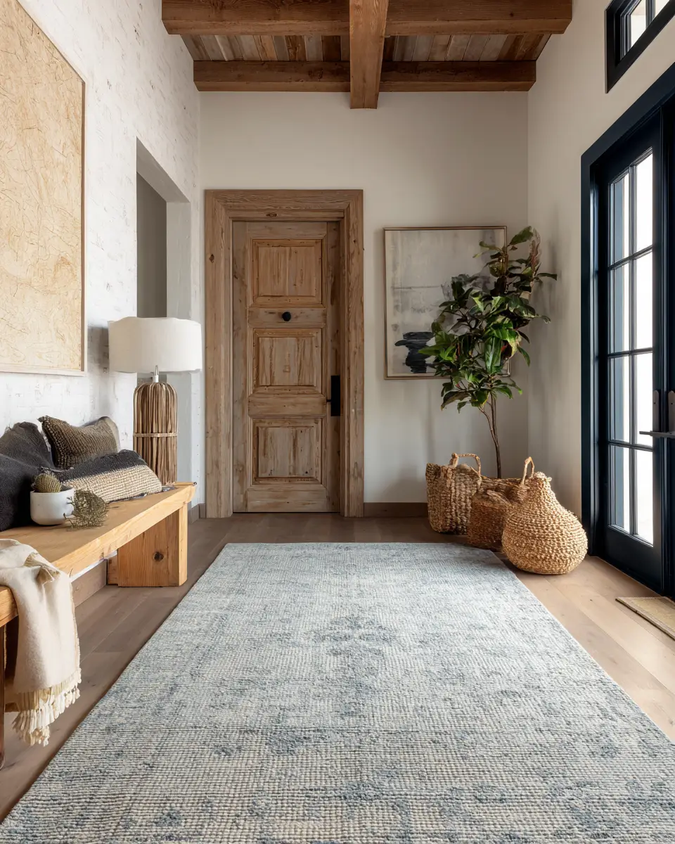 Sky Blue Rustic Entryway Decor Ideas