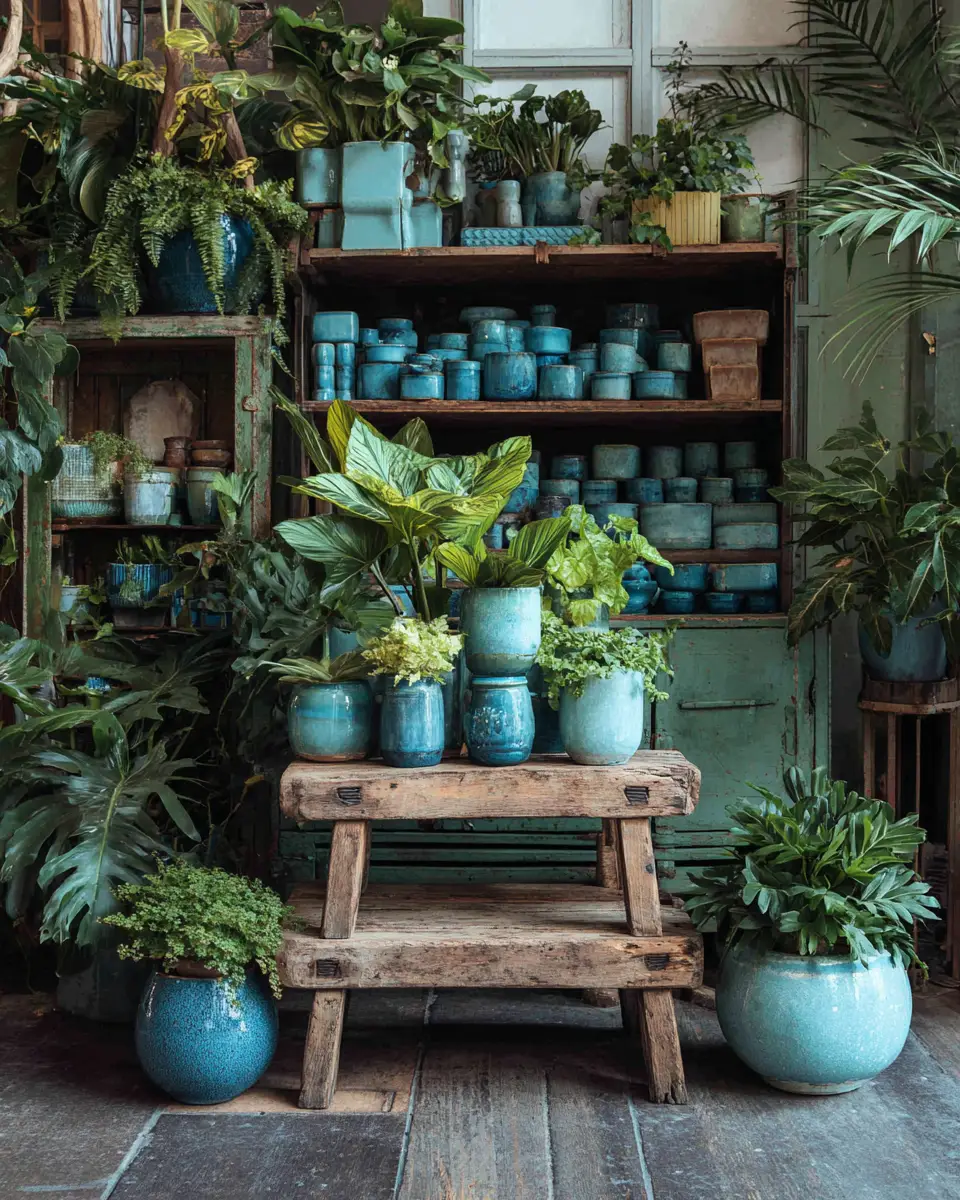 Sky Blue Rustic Garage Decor Ideas