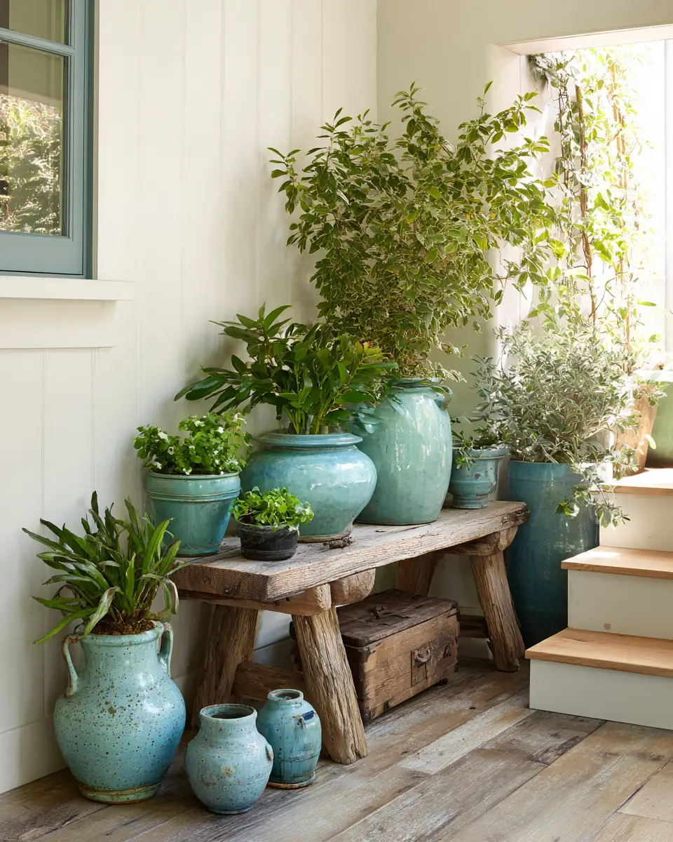 Sky Blue Rustic Garage Decor Ideas