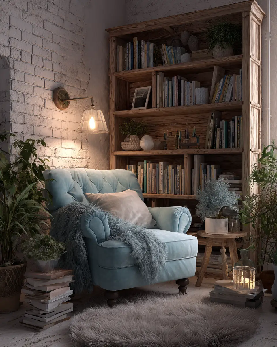 Sky Blue Rustic Garage Decor Ideas