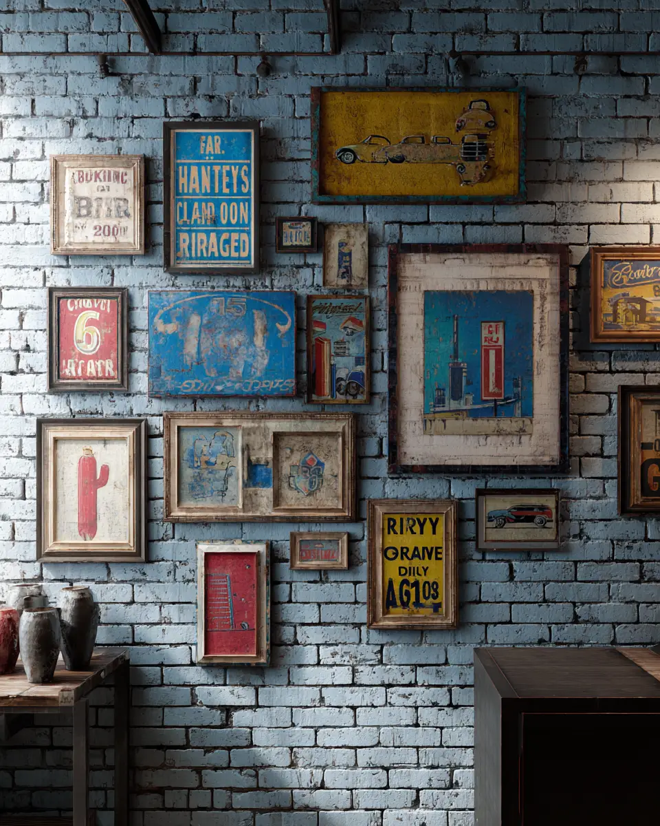 Sky Blue Rustic Garage Decor Ideas