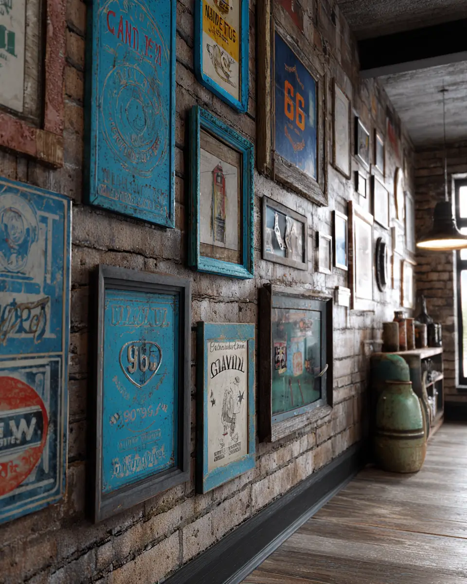 Sky Blue Rustic Garage Decor Ideas