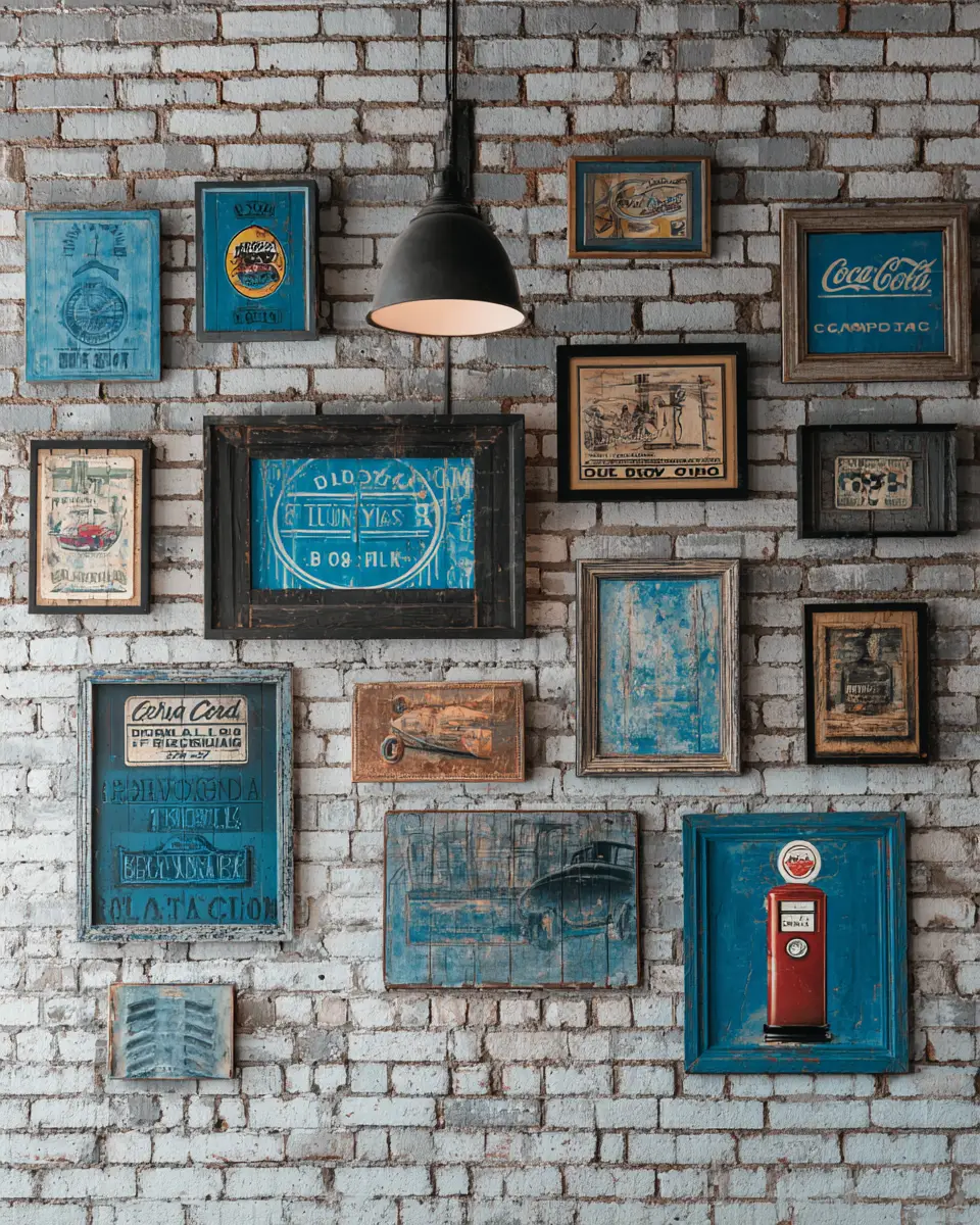 Sky Blue Rustic Garage Decor Ideas