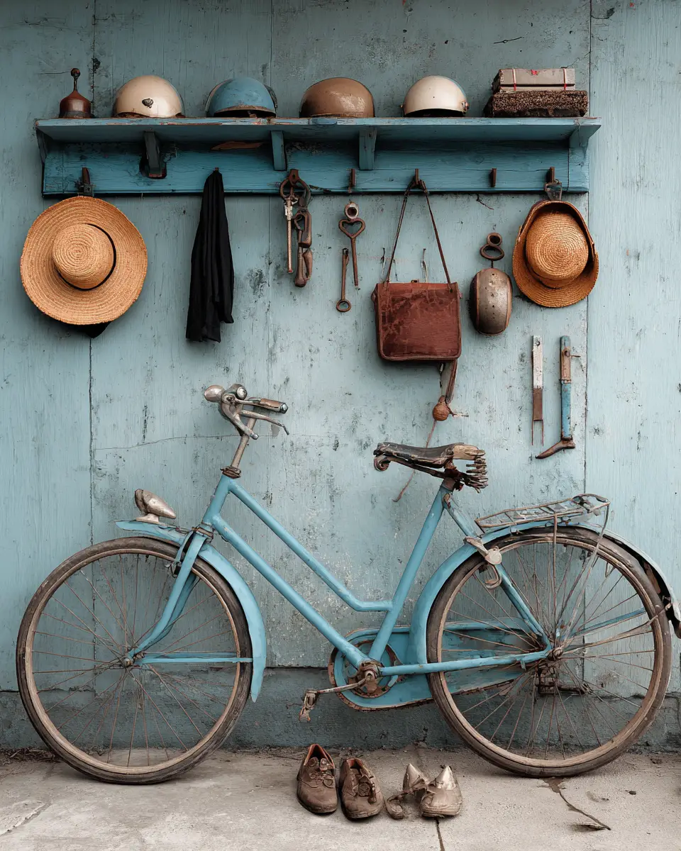 Sky Blue Rustic Garage Decor Ideas