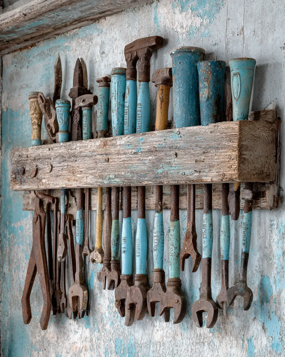 Sky Blue Rustic Garage Decor Ideas