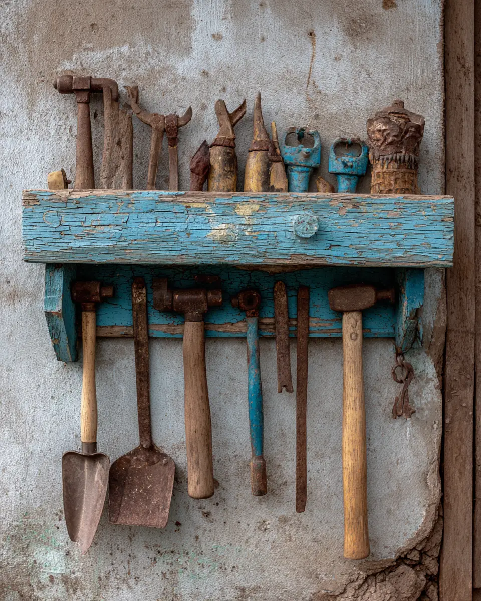 Sky Blue Rustic Garage Decor Ideas