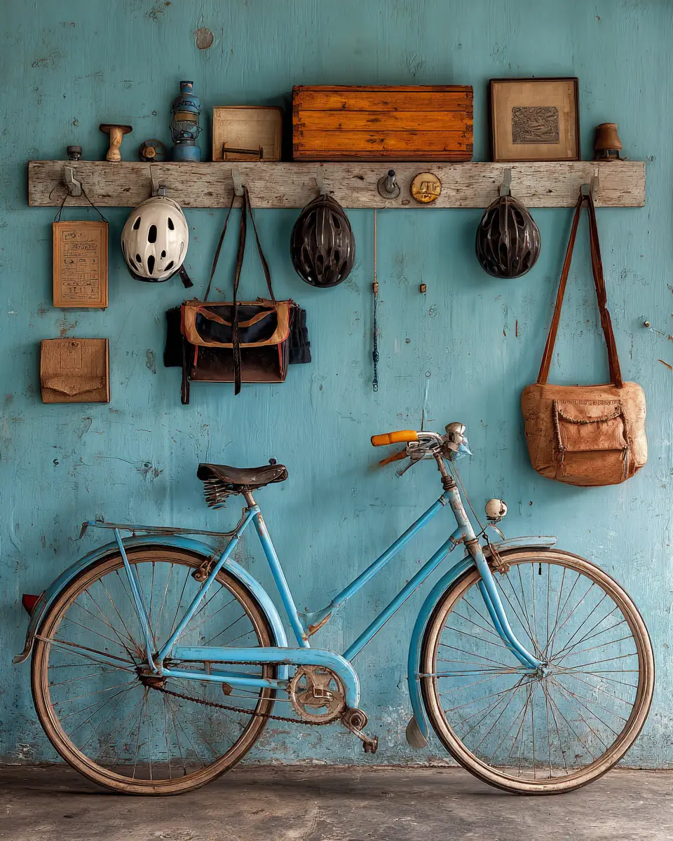 Sky Blue Rustic Garage Decor Ideas