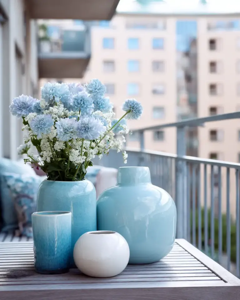 Sky Blue Scandinavian Balcony Decor Ideas - Featured