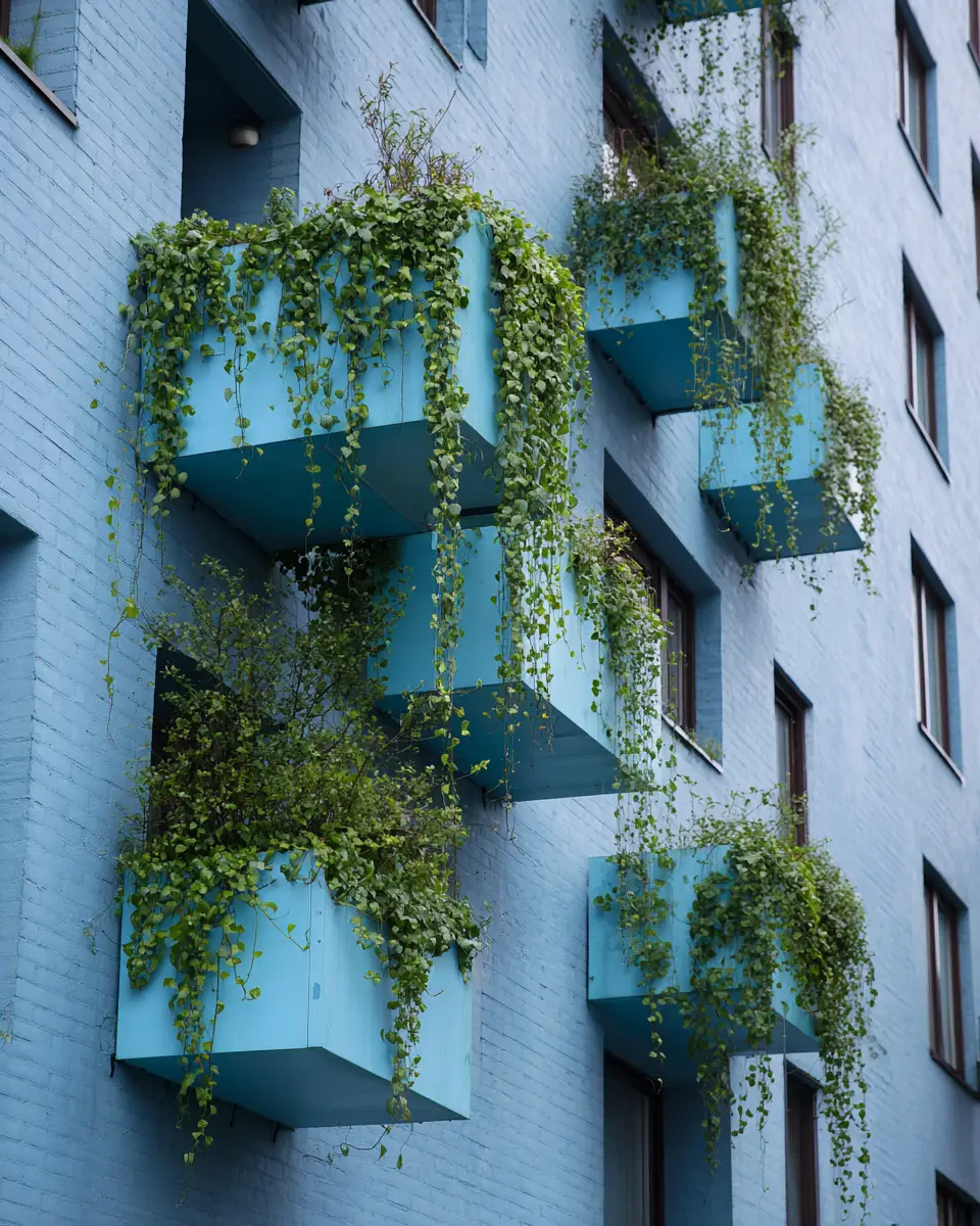 Sky Blue Scandinavian Balcony Decor Ideas