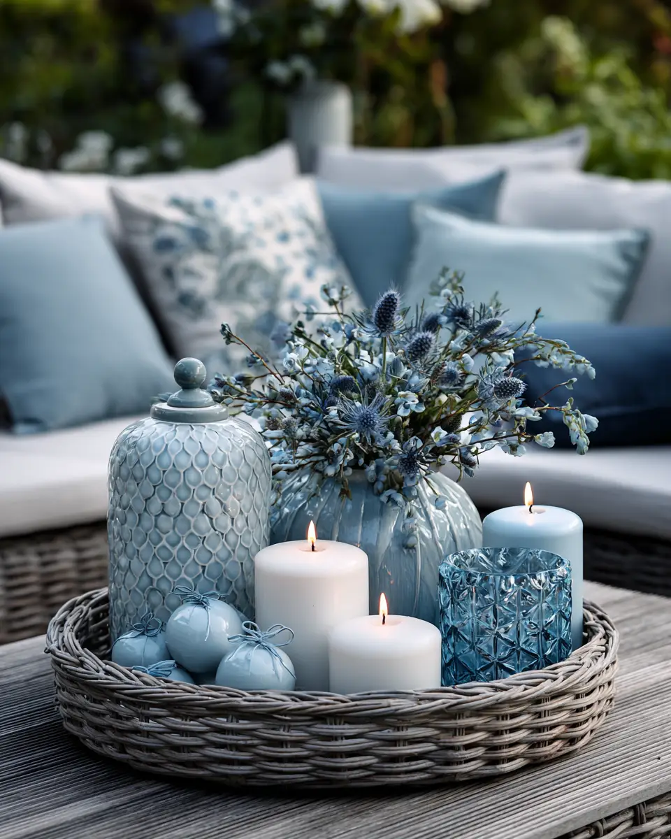 Sky Blue Scandinavian Balcony Decor Ideas