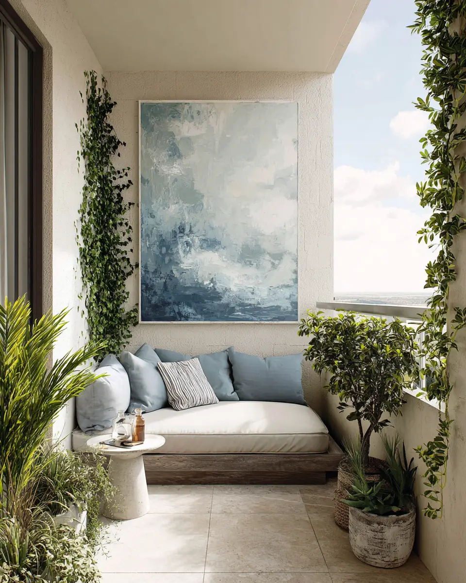 Sky Blue Scandinavian Balcony Decor Ideas