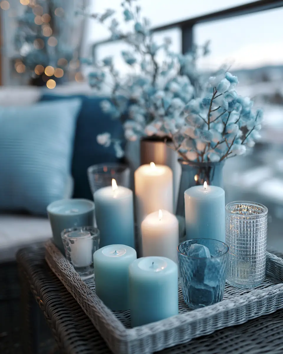 Sky Blue Scandinavian Balcony Decor Ideas