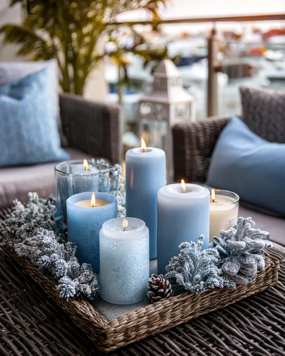 Sky Blue Scandinavian Balcony Decor Ideas