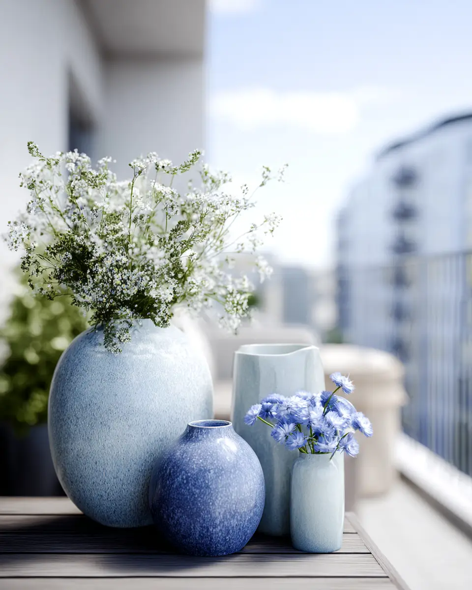 Sky Blue Scandinavian Balcony Decor Ideas