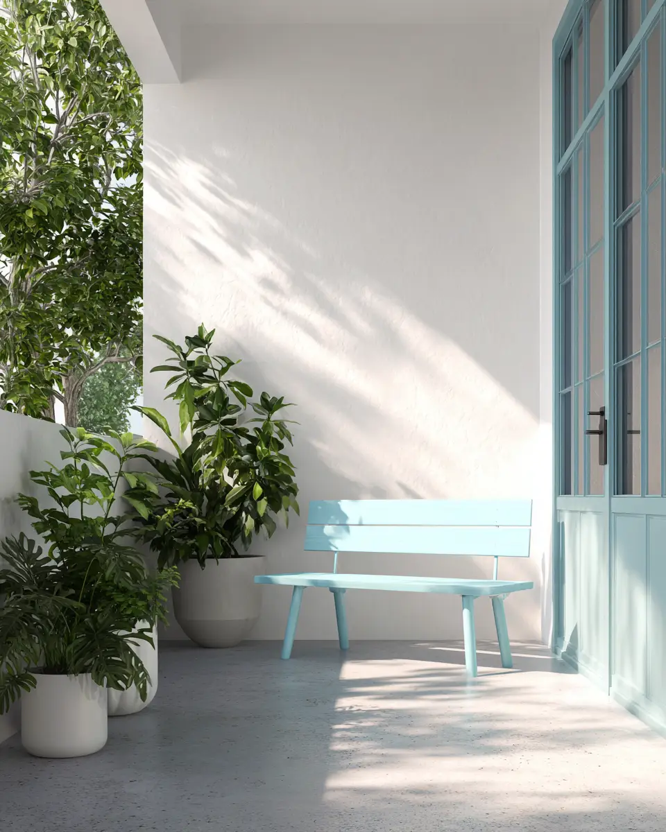 Sky Blue Scandinavian Balcony Decor Ideas