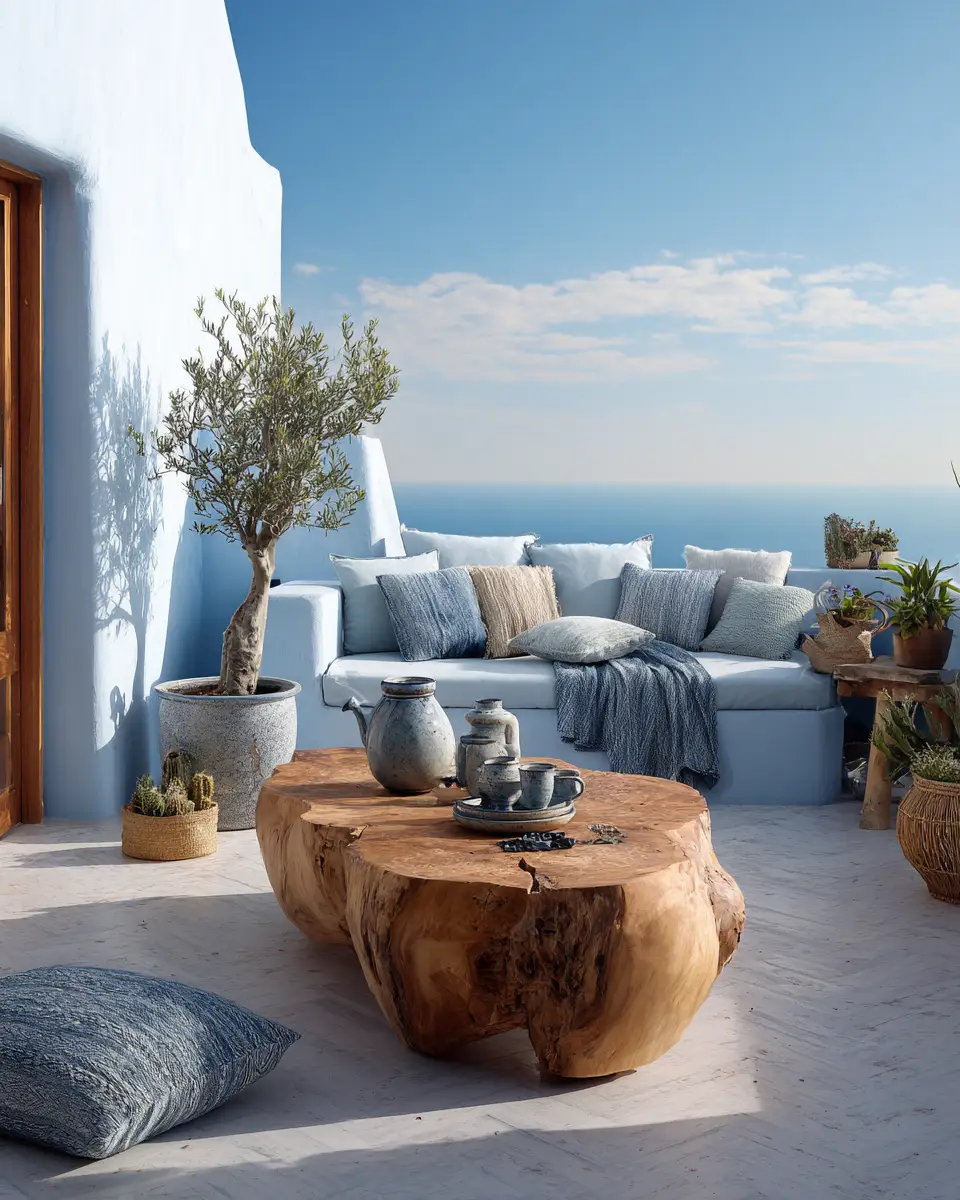 Sky Blue Scandinavian Balcony Decor Ideas