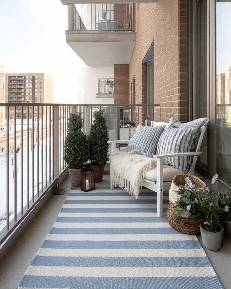 Sky Blue Scandinavian Balcony Decor Ideas