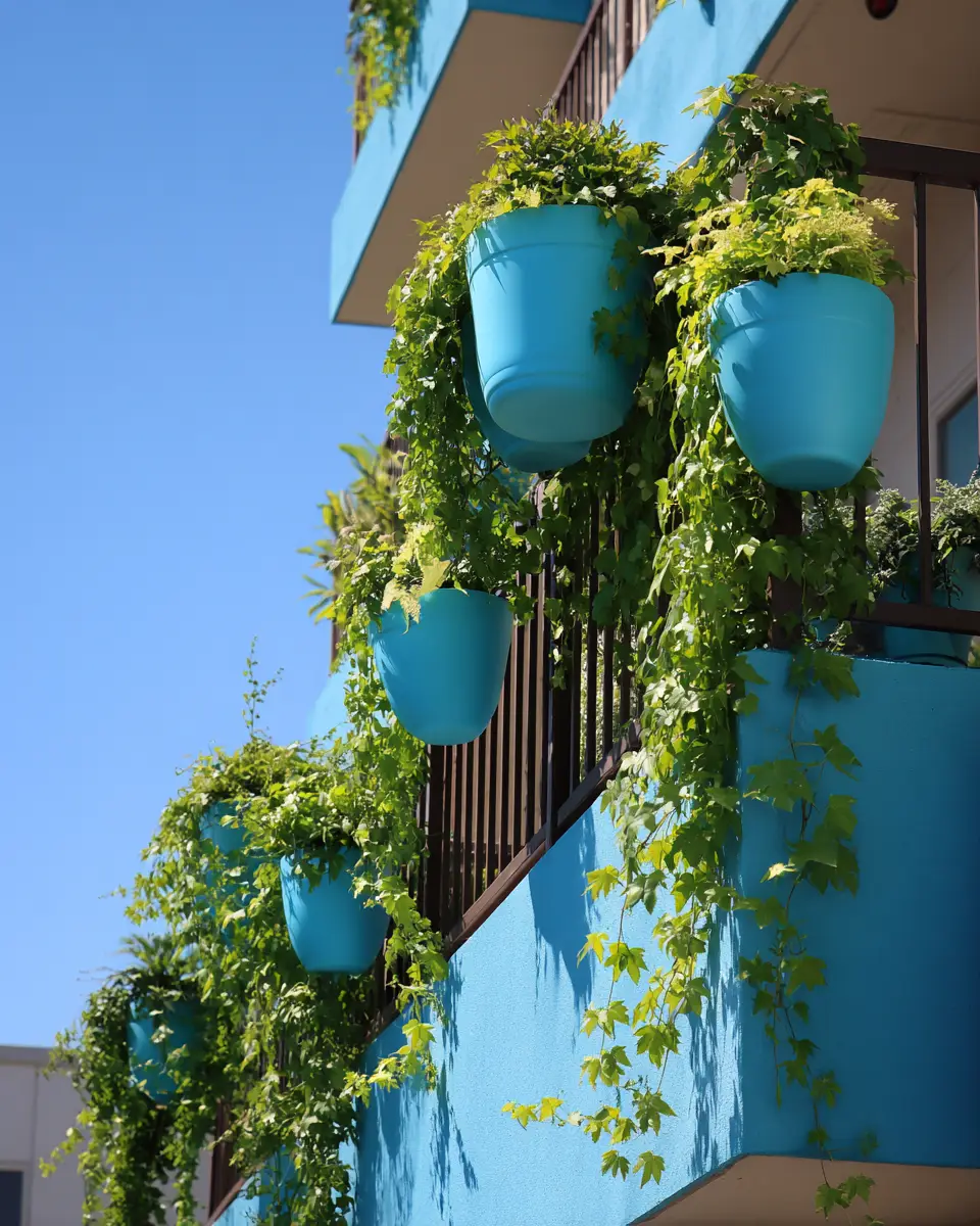 Sky Blue Scandinavian Balcony Decor Ideas
