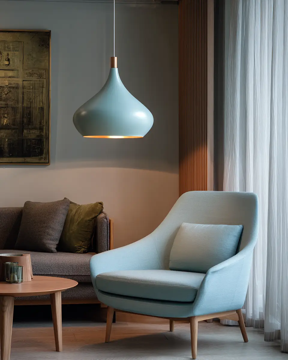 Sky Blue Scandinavian Living Room Decor Ideas