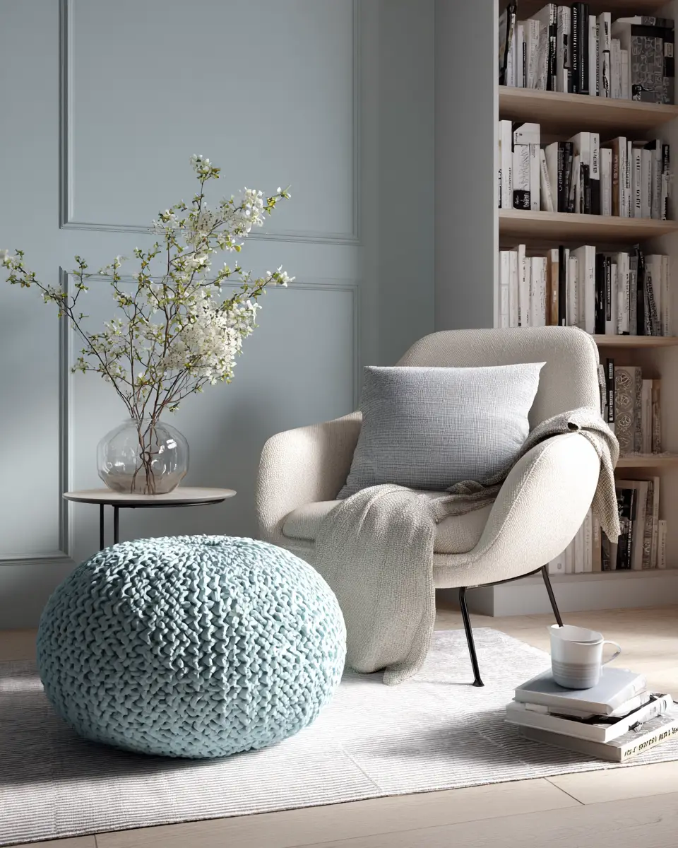 Sky Blue Scandinavian Living Room Decor Ideas